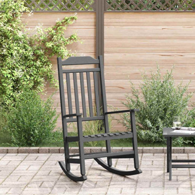 Rocking Chair Black 65 x 84 x 114 cm Polyethylene