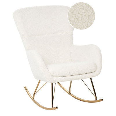 Rocking Chair Boucle White ANASET