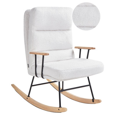 Rocking Chair ESKELIN Reclining Boucle Off-White