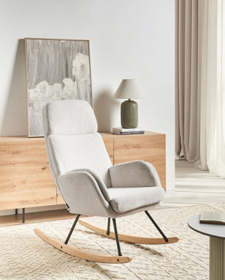 Rocking Chair KVELIA Fabric Off-White