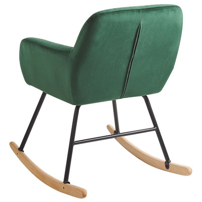 Rocking Chair LIARUM Velvet Emerald Green