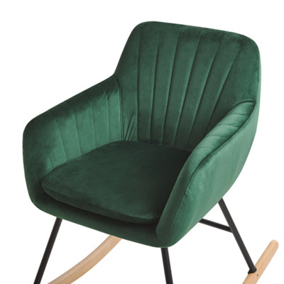 Rocking Chair LIARUM Velvet Emerald Green
