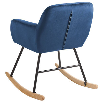 Rocking Chair LIARUM Velvet Navy Blue