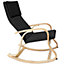 Rocking Chair Roca - Cosy Reading Chair - black