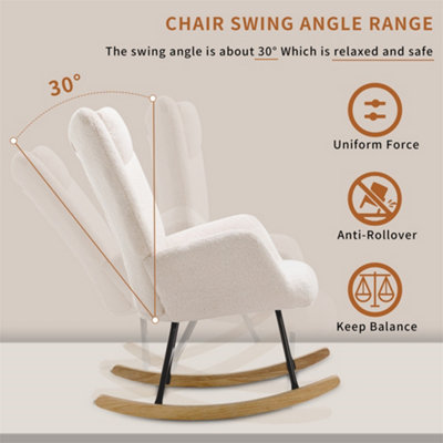 Rocking Chair Rocker Chair Single Recliner Casual Lounger Lounge Chair Cushion for Living Room Bedroom