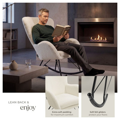 Rocking Chair Swing - armchair with steel runners and thick padding ...