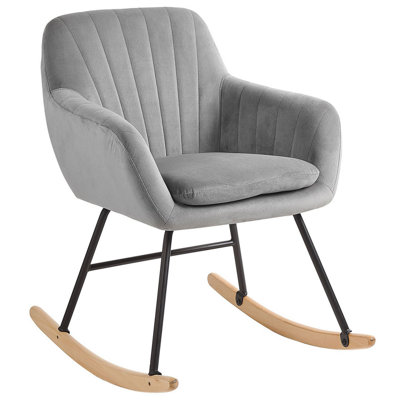 Rocking Chair Velvet Grey LIARUM