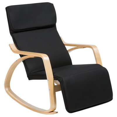 Rocking Chair WESTON Fabric Black