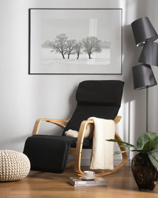 Rocking Chair WESTON Fabric Black