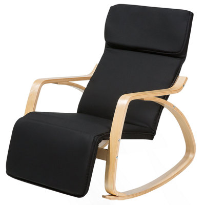 Rocking Chair WESTON Fabric Black