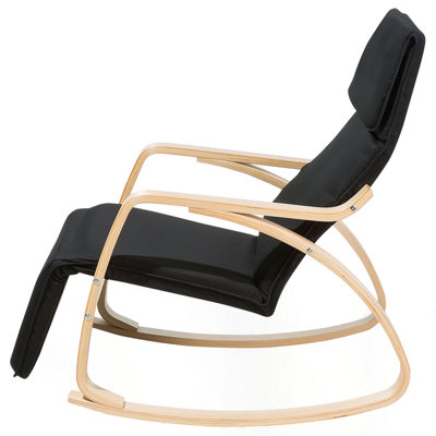 Rocking Chair WESTON Fabric Black