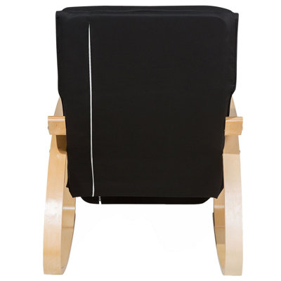 Rocking Chair WESTON Fabric Black