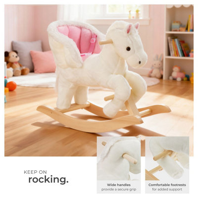 Rocking Horse Pegasus - wooden rocking horse with plush cover, from 18 ...