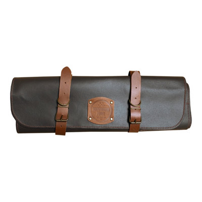 Rockingham Forge Roll Case, Brown Leather, 5 Pockets