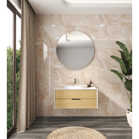 Rockwell Beige Stone Effect 300mm x 600mm Ceramic Wall Tiles (Value Pack of 10 w/ Coverage of 1.8m2)