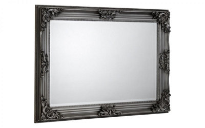 Rococo Pewter Rectangular Wall Mirror