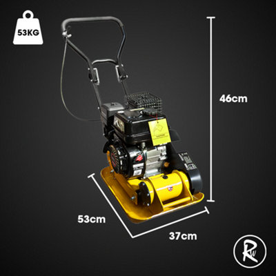 RocwooD 12 Inch Petrol Compactor Wacker Plate 87cc Plus FREE Pad and ...
