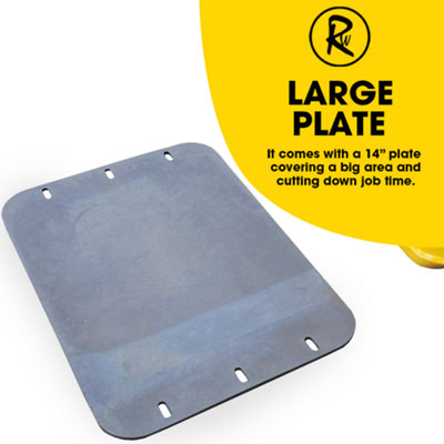 RocwooD 14 Inch Petrol Wacker Compactor Plate 196cc Plus FREE Pad and Wheel Kit - 6