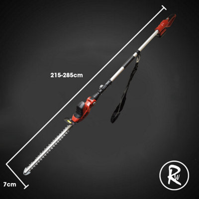 RocwooD 20V Cordless Long Reach Hedge Trimmer 2.0Ah Battery & Charger