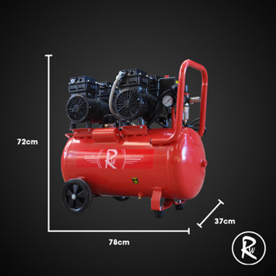RocwooD Air Compressor Electric 50L Litre 1500w Silent 116PSI