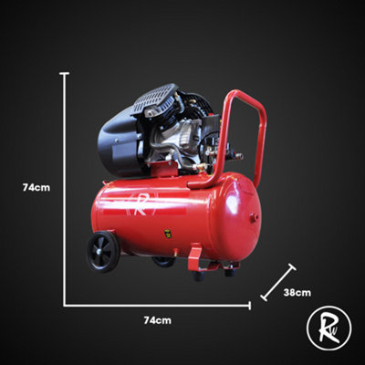 RocwooD Air Compressor Electric 50L Litre 2200w Silent 116PSI