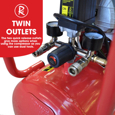 RocwooD Air Compressor Electric 50L Litre 2200w Silent 116PSI - 5