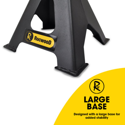RocwooD Axle Stand 3 Ton Tonne Garage Workshop Pair Of Stands