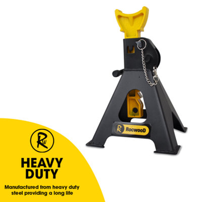 RocwooD Axle Stand 3 Ton Tonne Garage Workshop Pair Of Stands