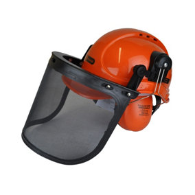 RocwooD Chainsaw Helmet 6 Point Harness CE Size 51cm - 63cm Free Goggles