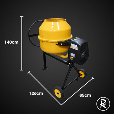 RocwooD Electric Cement Concrete Mixer 180L Drum 800W