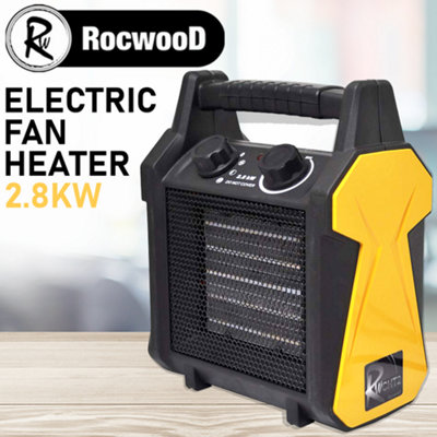 RocwooD Electric Fan Heater 2800W 230v 3 Heat Settings