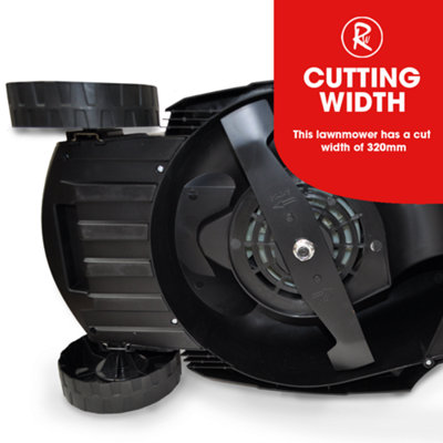 RocwooD Electric Lawn Mower 32CM 1200W 10M Cable - 6