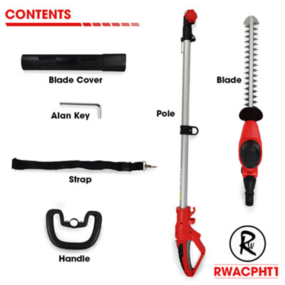 RocwooD Electric Pole Hedge Trimmer 600W 450mm Extension - 3