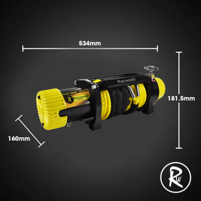 RocwooD Electric Winch 13500 Lbs 12V Synthetic Rope