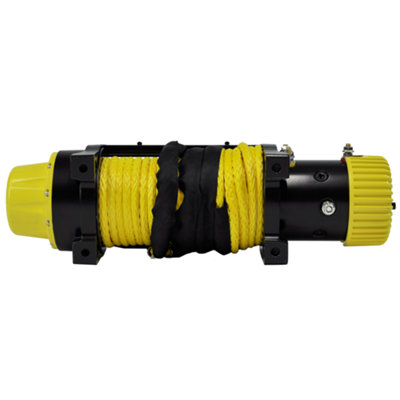 RocwooD Electric Winch 13500 Lbs 12V Synthetic Rope - 7
