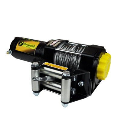 RocwooD Electric Winch 3000 Lbs 12V Steel Rope