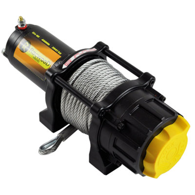 RocwooD Electric Winch 4500 Lbs 12V Steel Rope - 5