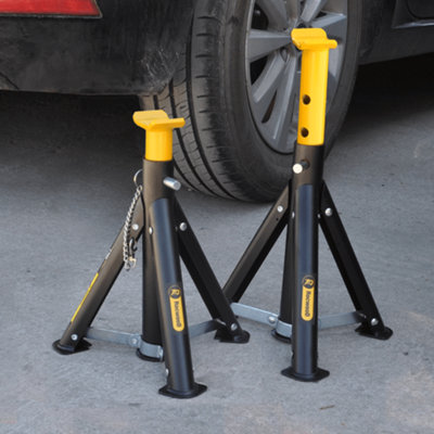 RocwooD Foldable Axle Stand 3 Ton Tonne Garage Workshop Pair Of Stands