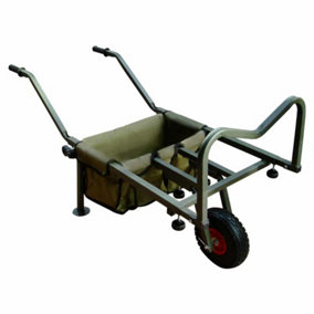 RocwooD Foldable Fishing Barrow Trolley Single Wheel 150kg Load