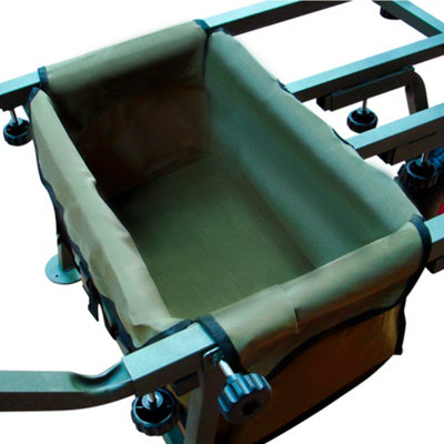 RocwooD Foldable Fishing Barrow Trolley Single Wheel 150kg Load