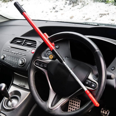 RocwooD Heavy Duty Car Steering Wheel Lock With 2 Keys
