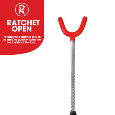 RocwooD Heavy Duty Car Steering Wheel Lock With 2 Keys - 3