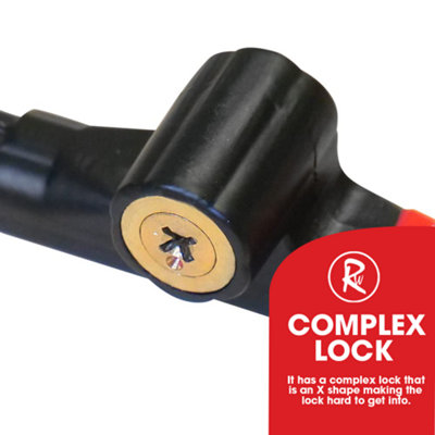 RocwooD Heavy Duty Car Steering Wheel Lock With 2 Keys - 5