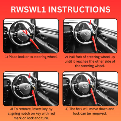 RocwooD Heavy Duty Car Steering Wheel Lock With 2 Keys - 7