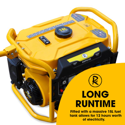 RocwooD Petrol Generator Electric Start 2800W 8HP 3.4KVA - 3