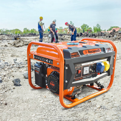 RocwooD Petrol Generator Recoil Start 2800W 8HP 3.4KVA - 8