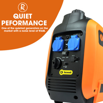 RocwooD Petrol Inverter Generator 2000W Portable Camping - 6