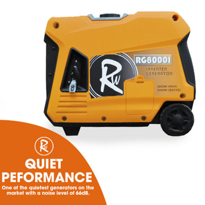 RocwooD Petrol Inverter Generator 4000W Portable Camping - 6