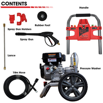 RocwooD Petrol Pressure Washer 3370 PSI - 3