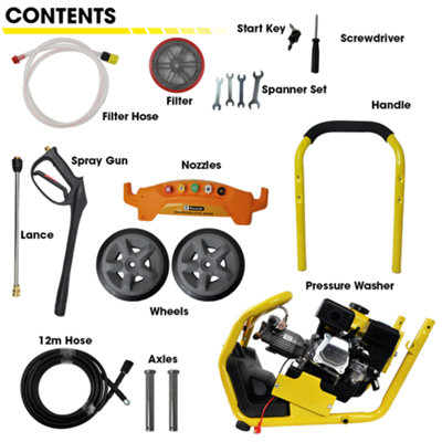RocwooD Petrol Pressure Washer 3950PSI Electric Start - 4